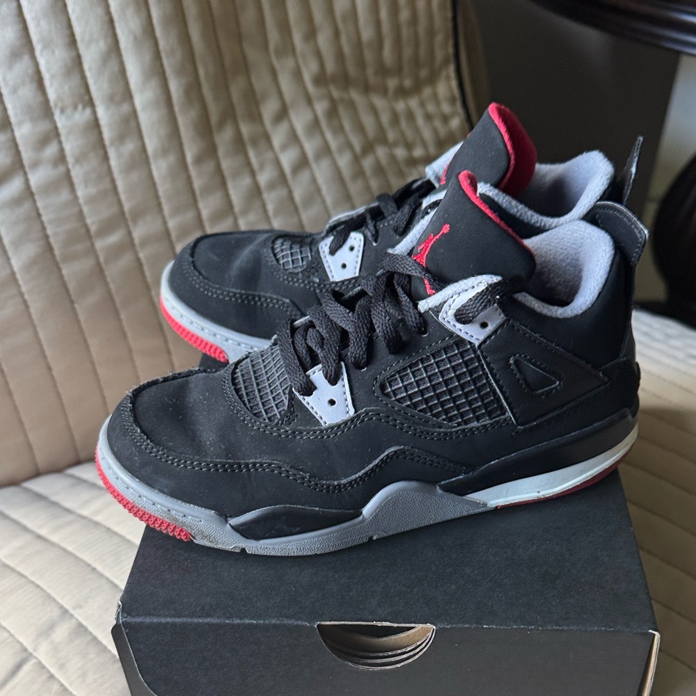 Jordan Kids Black and Red Sneakers
